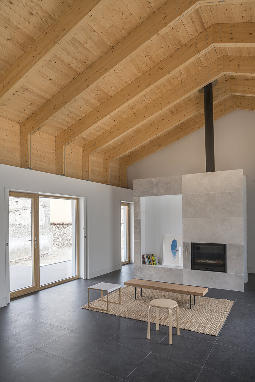 ruined stone property transforms into light-filled, modern home in spain