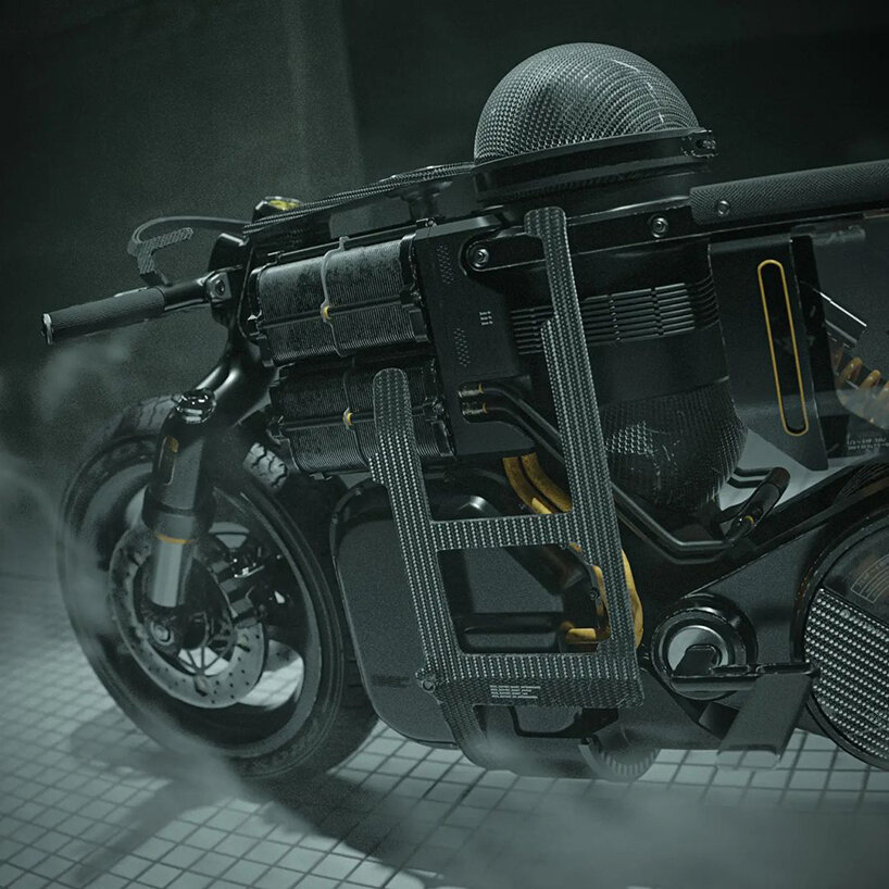 unveils 'hydra', a hydrogen-powered cyberpunk electric bike