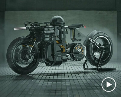 unveiling 'hydra', a cyberpunk e-bike powered by hydrogen