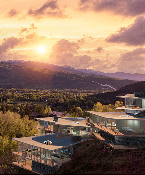 interview: NO ARCHITECTURE embeds five interlocking pavilions into aspen's panorama