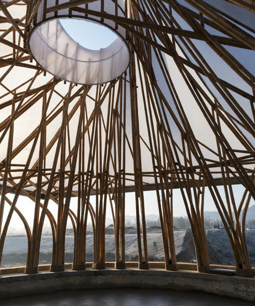 'lantern' theater explores and elevates the use of bamboo in architecture