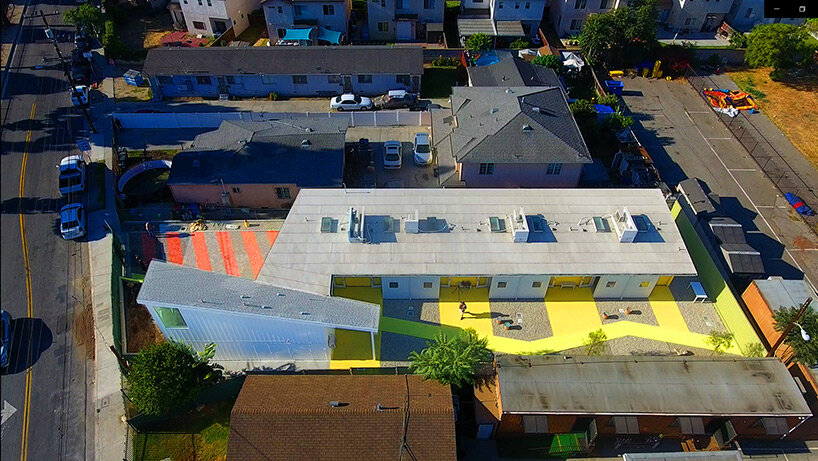 lehrer architects' vibrant residential complex gives shelter to unhoused veterans in LA