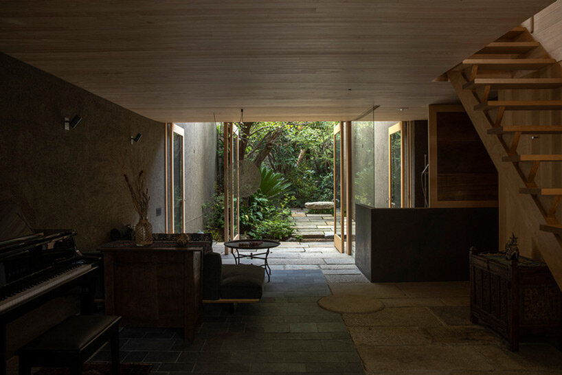 lush gardens and cave-like interiors characterize kyoto house by dai nagasaka/mega