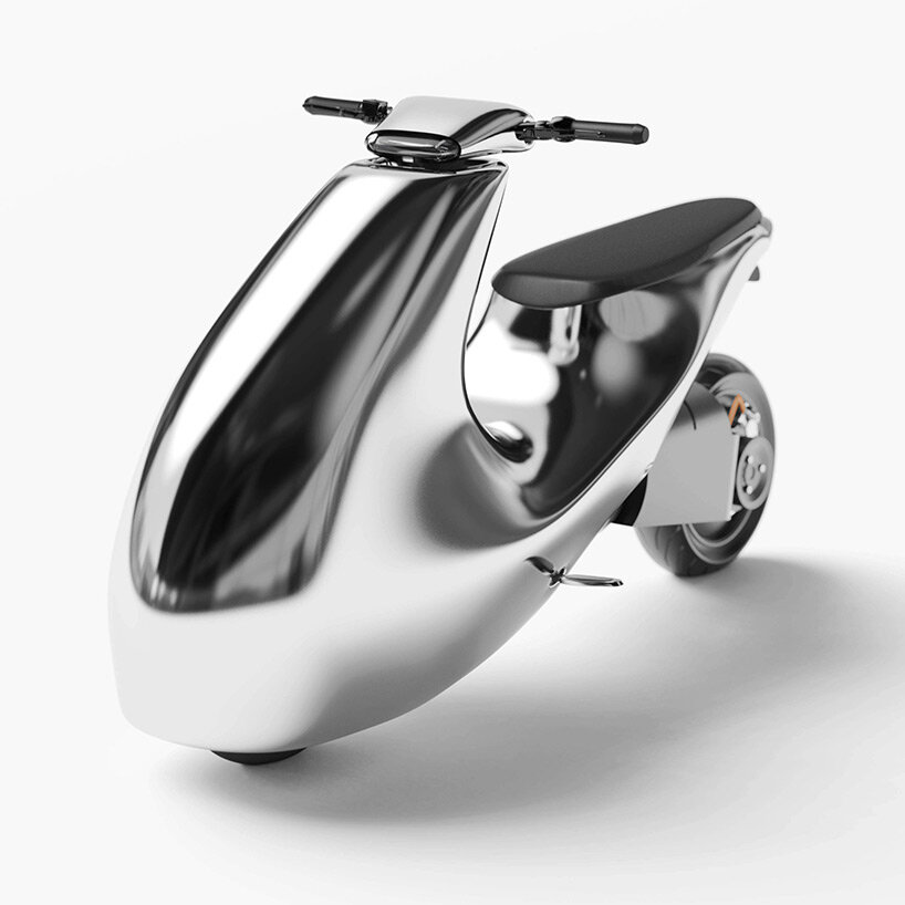 bandit9's retro-futuristic metallic e-scooter can slip through traffic