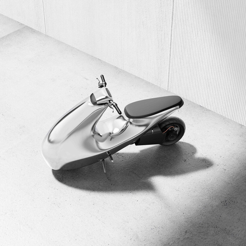 bandit9's retro-futuristic metallic e-scooter can slip through traffic