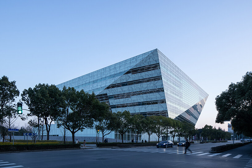 one of the world's largest libraries opens in shanghai, boasting sculptural forms