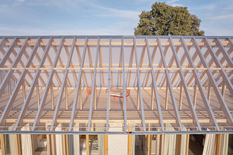 sigurd larsen tops weekend home in german countryside with clear glass gable roof