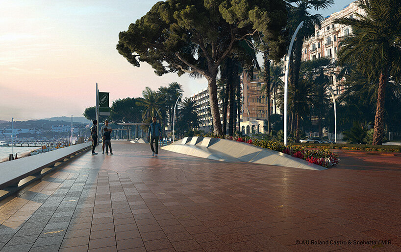 snøhetta's winning proposal revives world-famous croisette with urban red carpet in cannes