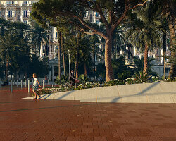 snøhetta revives world-famous croisette boulevard in cannes with urban red carpet