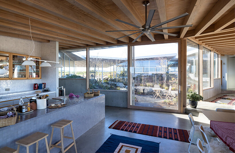 NO ARCHITECTURE organizes flower house as six overlapping pavilions in the berkshires