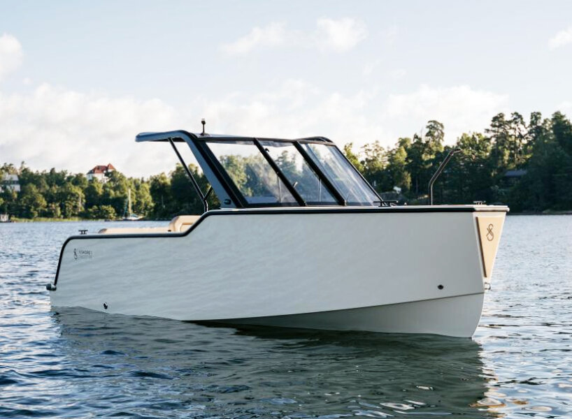 electric cruiser ‘x shore 1’ offers fast-charging, smart tech, & spacious deck on board