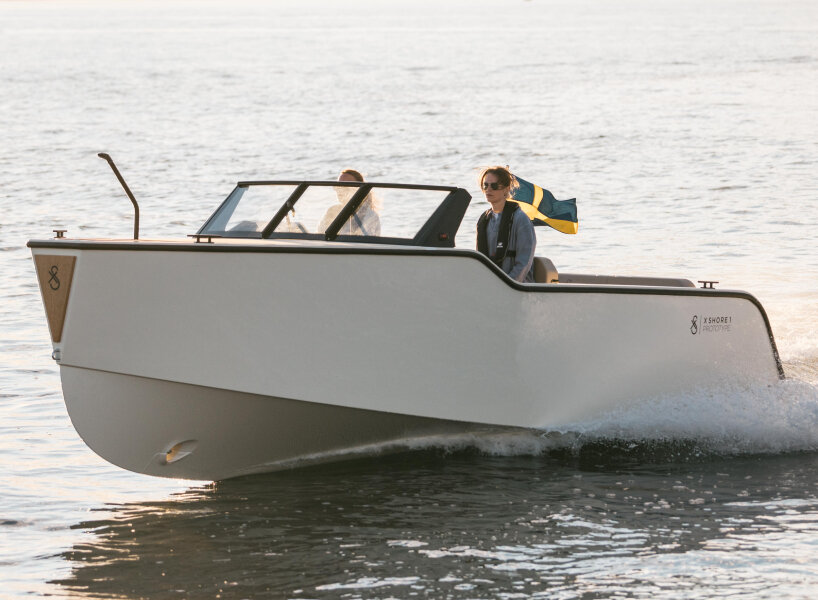 electric cruiser ‘x shore 1’ offers fast-charging, smart tech, & spacious deck on board