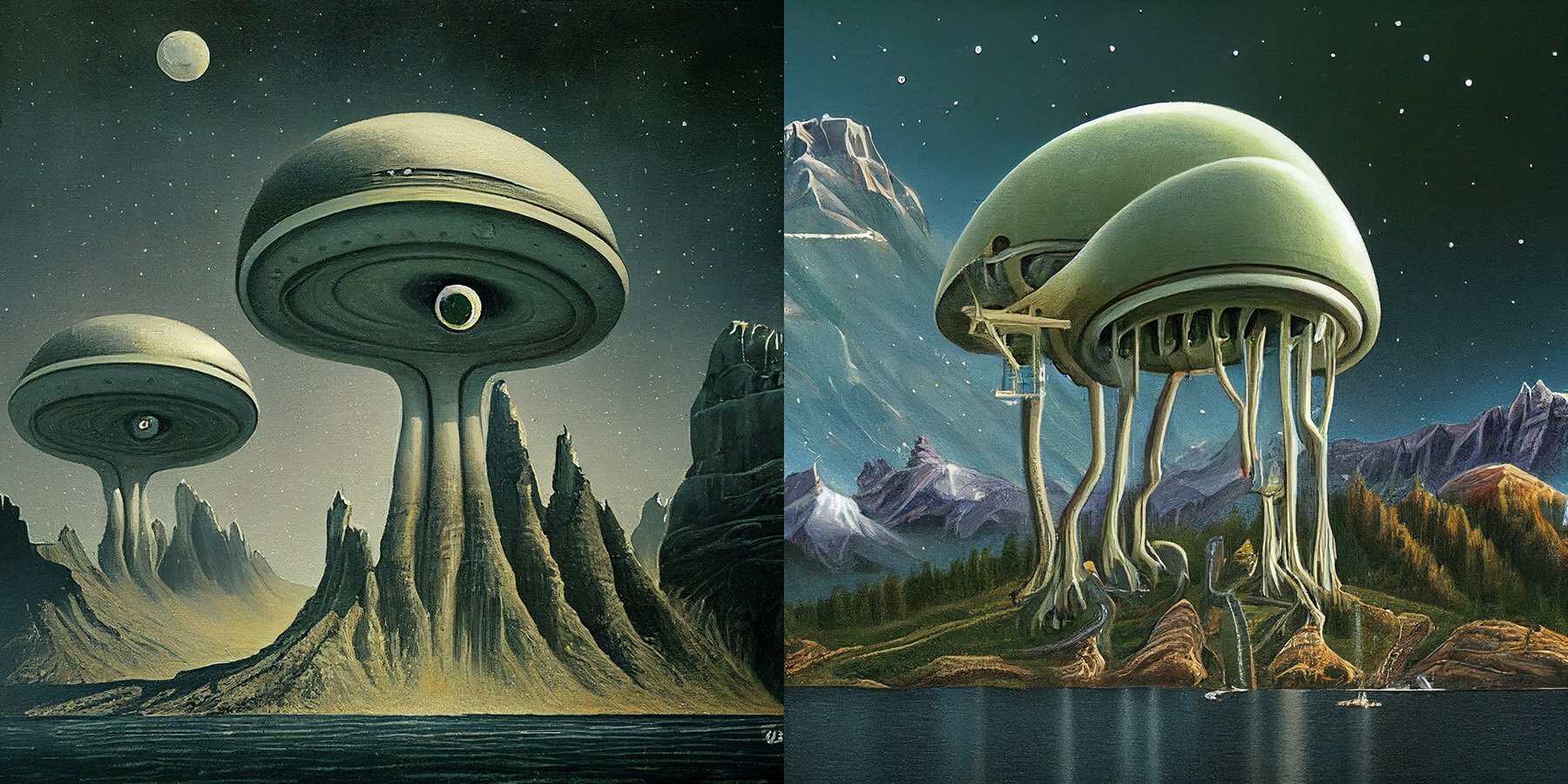 AI-generated series depicts banff as extraterrestrial park