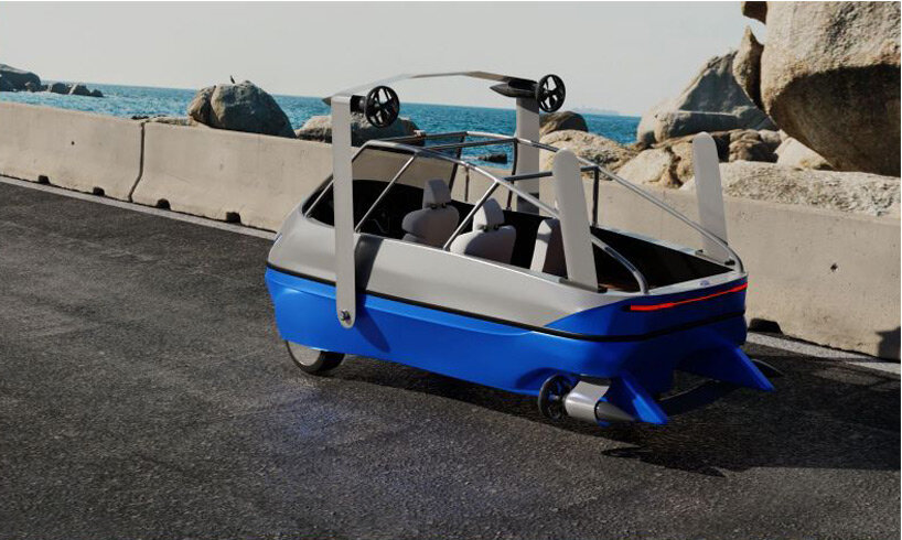 poseidon amhibworks' amphibious electric three-wheeler optimizes