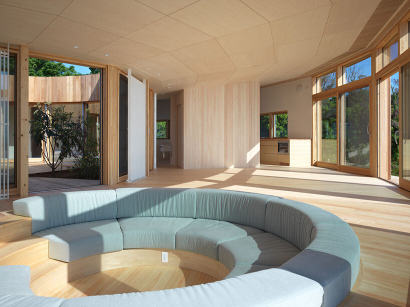 circular '365°' house by andrea hikone opens generously to japan's natural landscapes
