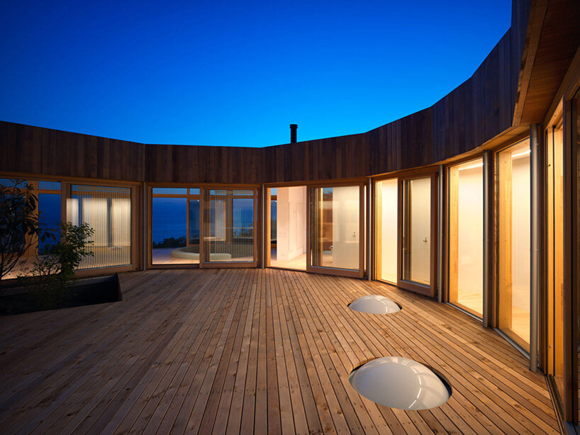 circular '365°' house by andrea hikone opens generously to japan's natural landscapes