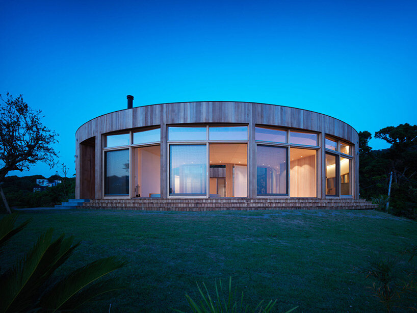 circular '365°' house by andrea hikone opens generously to japan's natural landscapes