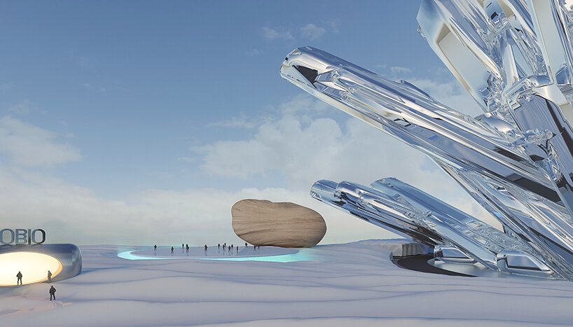 felipe escudero's metaverse city springs up like glacier crystals in decentraland