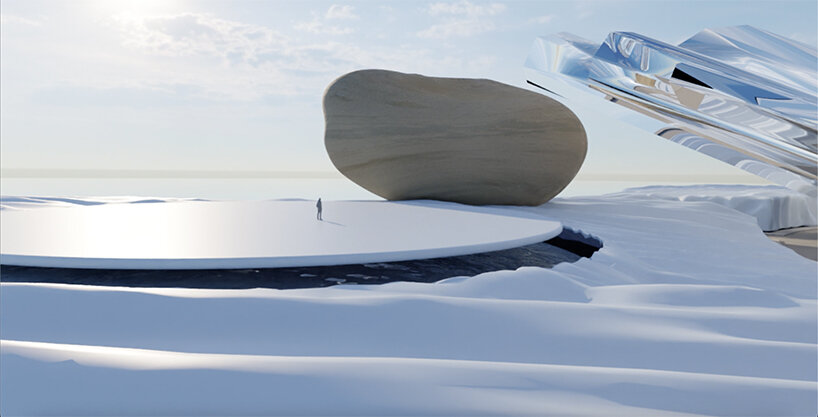 felipe escudero's metaverse city springs up like glacier crystals in decentraland