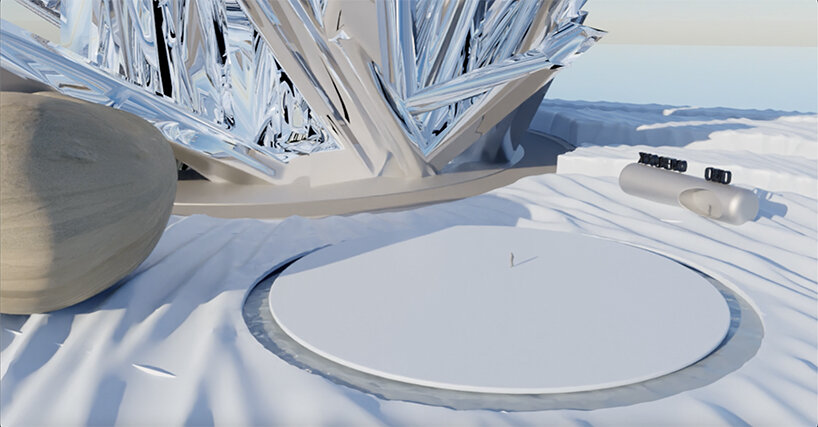 felipe escudero's metaverse city springs up like glacier crystals in decentraland