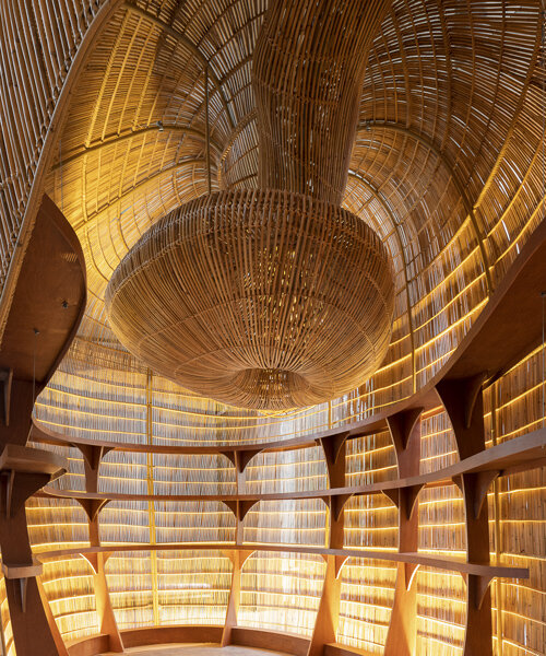 with undulating rattan, enter projects breathes new life into gallery in thailand