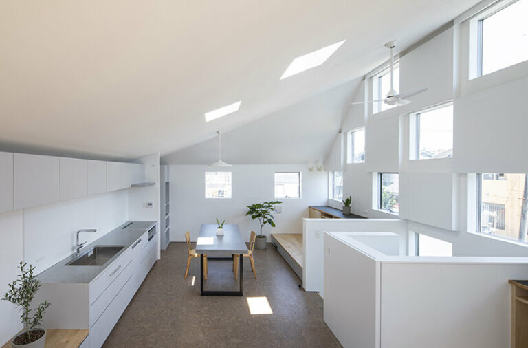 tokyo house is dotted with an 'ichimatsu' pattern of small windows