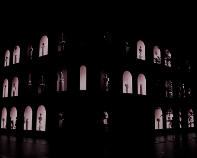a hypnotic visual poem by andrés reisinger + sam mason envelopes gallery facade in london