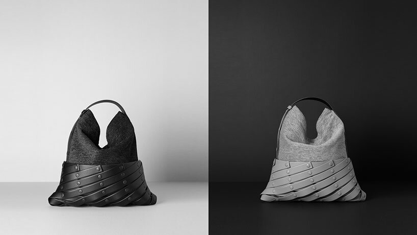 ISSEY MIYAKE's 'spiral grid' bags unfolds into mesh-like design 