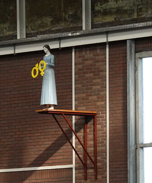 jeroen bisscheroux addresses gender and gentrification with a statue of mary in amsterdam