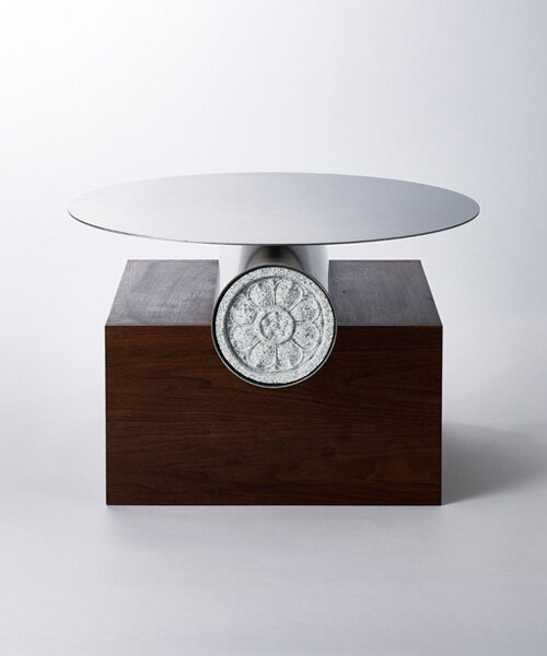 jung hoon lee blends traditional korean motifs into modern wood and steel furniture series
