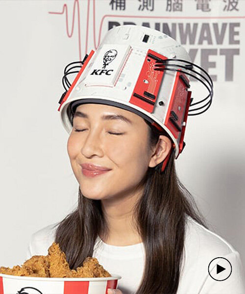 KFC brainwave bucket helmet challenges people to experience the power of comfort food