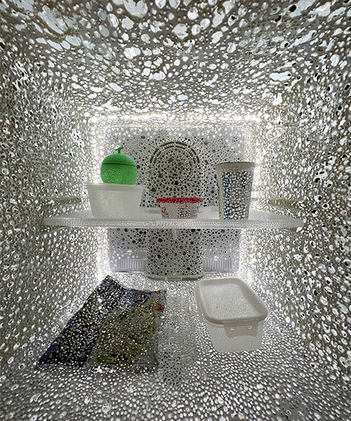 nina nomura crafts artfully perforated landscape by melting holes into plastic everyday items