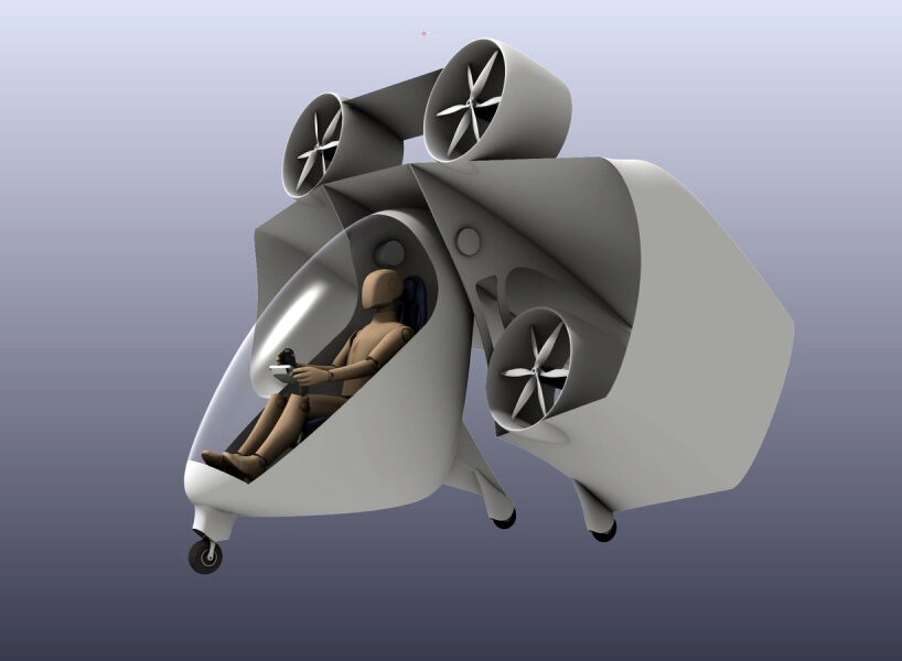 easy-to-fly. concept VTOL mad bat cruises fast in air with its quad propellers