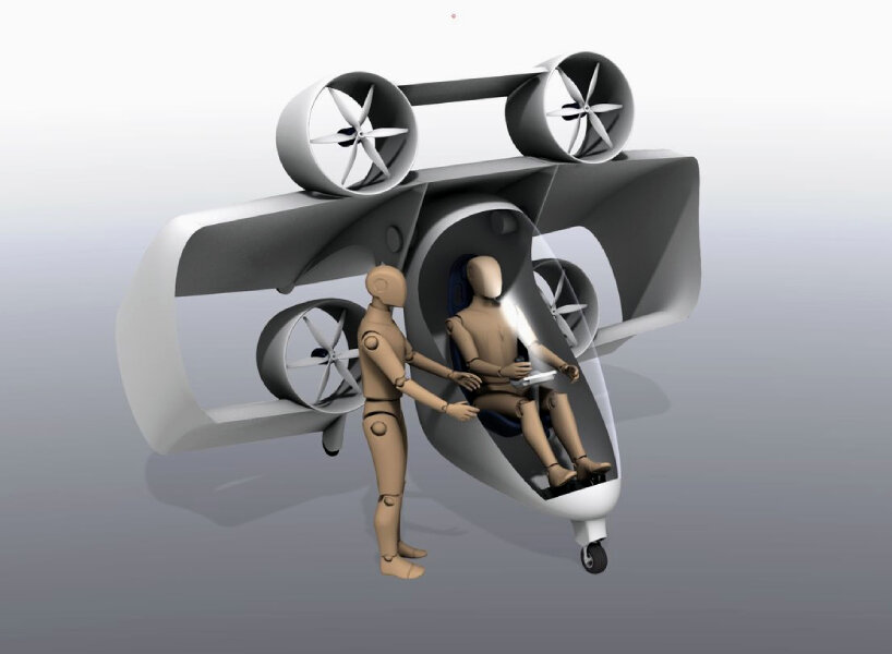 the cockpit remains vertical regardless of the direction the aircraft goes