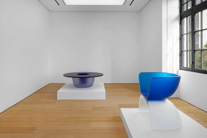 Cloisonné Blue Desk, Marc Newson Exhibition