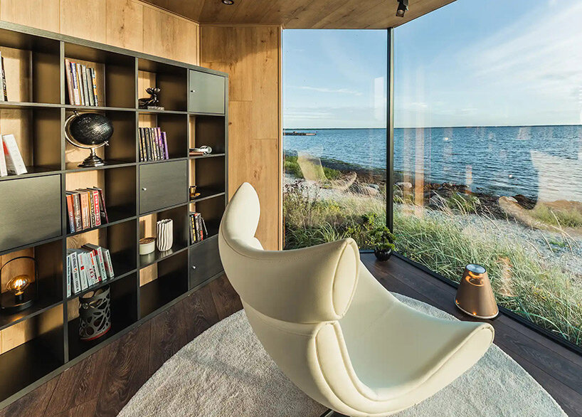 customizable prefab space 'muuw' generates tranquil workspace in your backyard