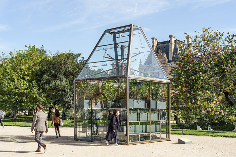 studio odile decq completes a 'green pavilion' greenhouse in paris