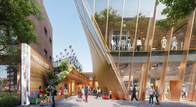 construction begins on OMA's transparent 'harajuku quest' mall in tokyo