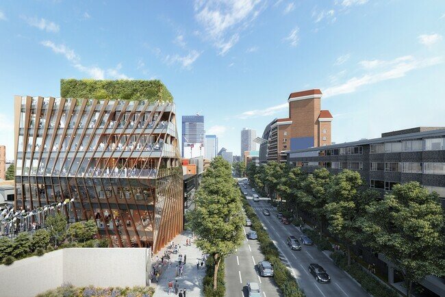 construction begins on OMA's transparent 'harajuku quest' mall in tokyo