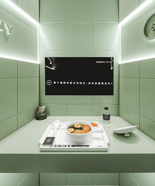 pop-up ‘lonely noodle' restaurant in shanghai seats diners in immersive one-person booths