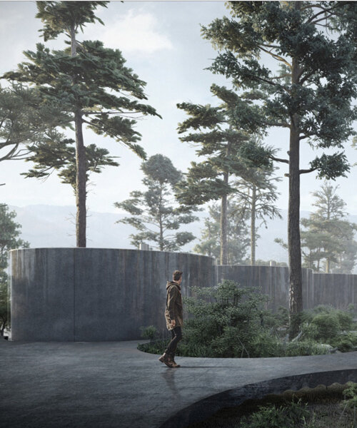 smiljan radic designs 'solo hotel' as a porous terrace suspended over wild nature