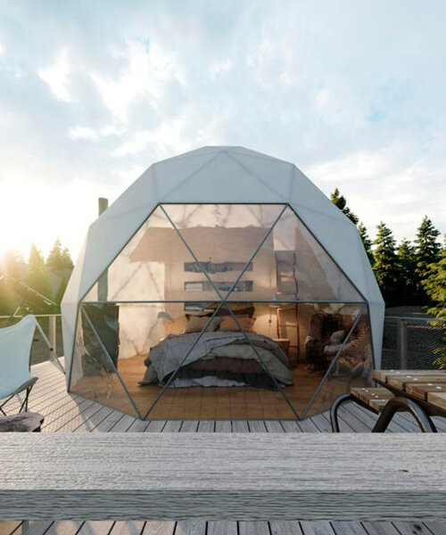 geodetic domes assemble 'ursa major' glamping site in greece