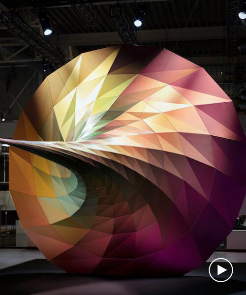 we+’s sizeable vortex installation boasts dynamic, iridescent colors