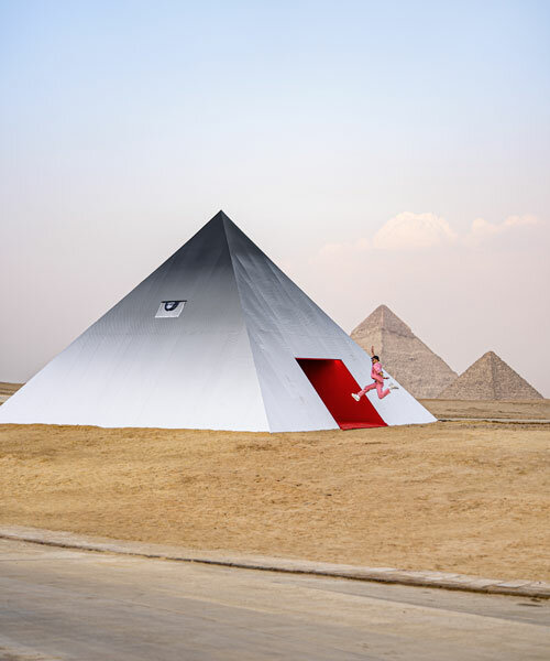 there's a new pyramid up in giza: JR returns to egypt with interactive art