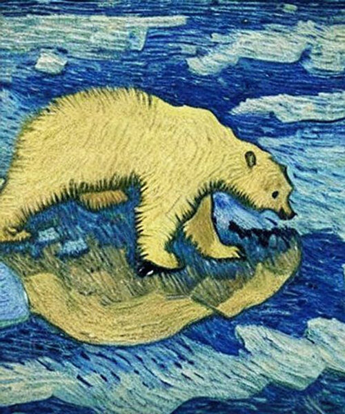 AI-generated paintings imagine how famous historic artists would illustrate the climate crisis