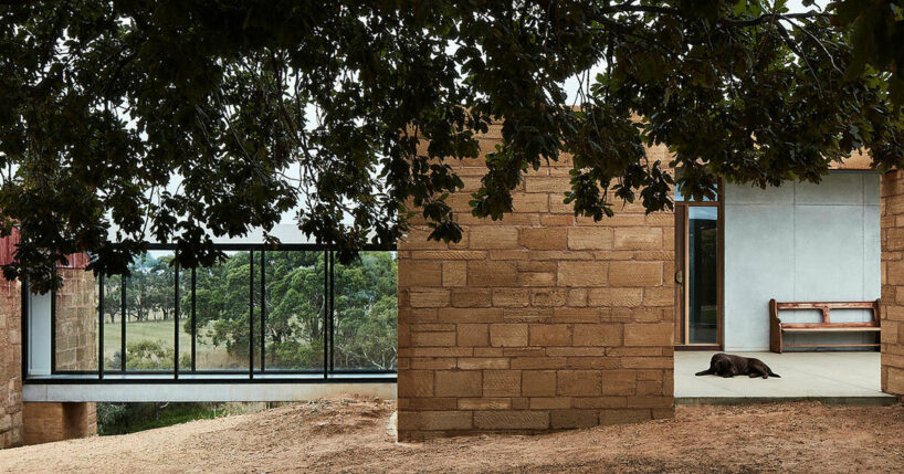 glazed walkways tie minimalistic farmhouse into rural victoria