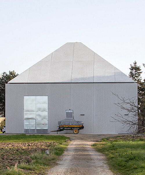 ALTA tops compact concrete 'boiler room' with pyramid roof in france