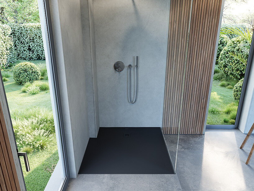 duravit invents custom sustano shower from marble-powdered polyurethane