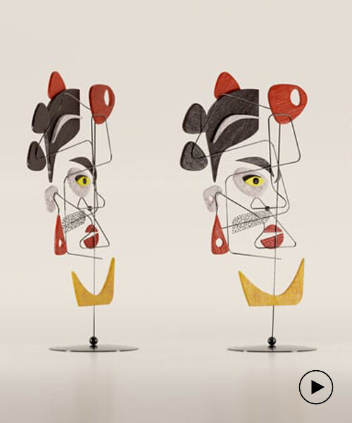 federico babina’s ambiguous portraits reconstruct cultural icons' identities with wires & voids