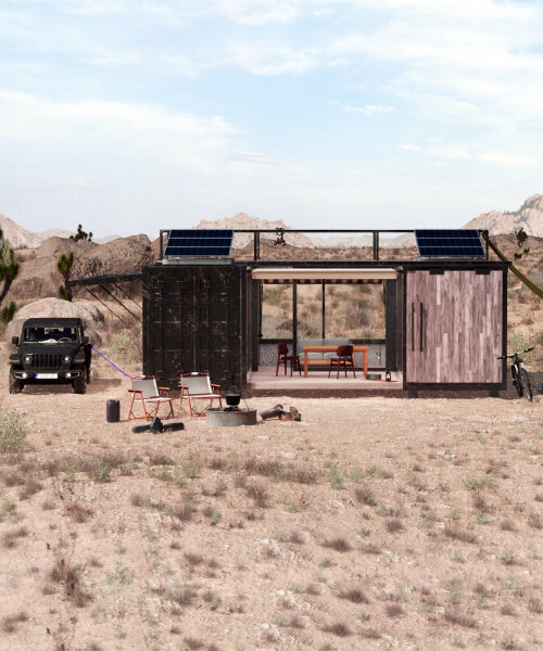 concept jeep 'container house' can be built & dismantled anywhere for nomad lifestyle